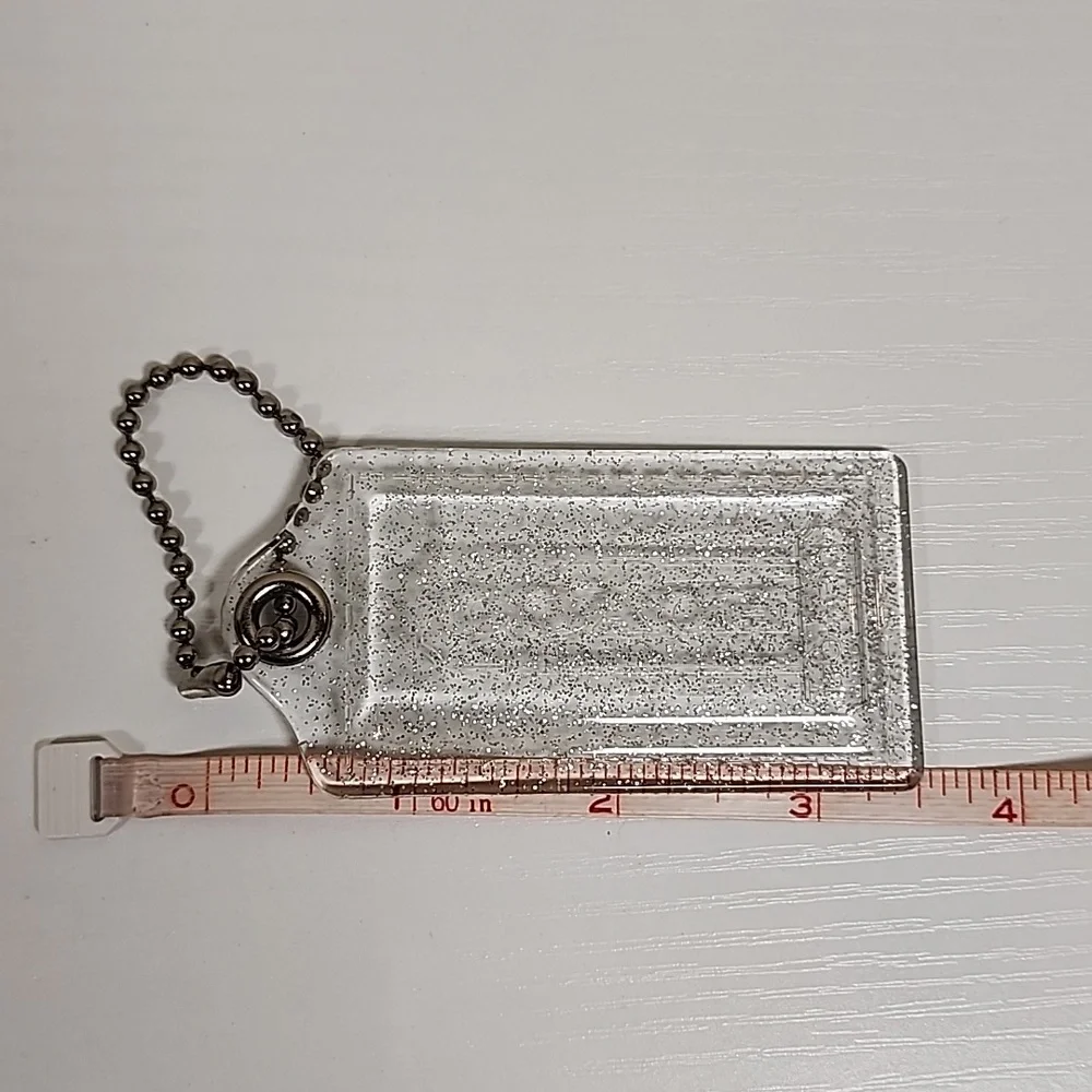 Coach Poppy Clear/Silver Sparkle Hangtag